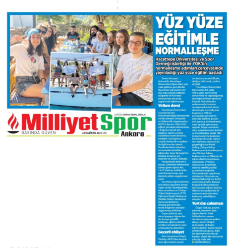 Milliyet Ankara Gazete-Yüz yüze Eğitime Dönüş22.06.2021